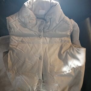 Elegant Women's Cream Puffer Vest